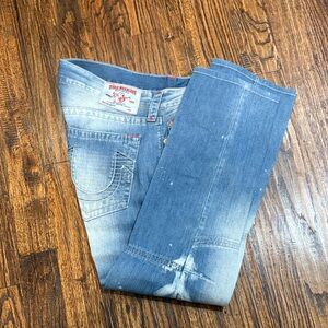 True Religion Distressed Blue Denim